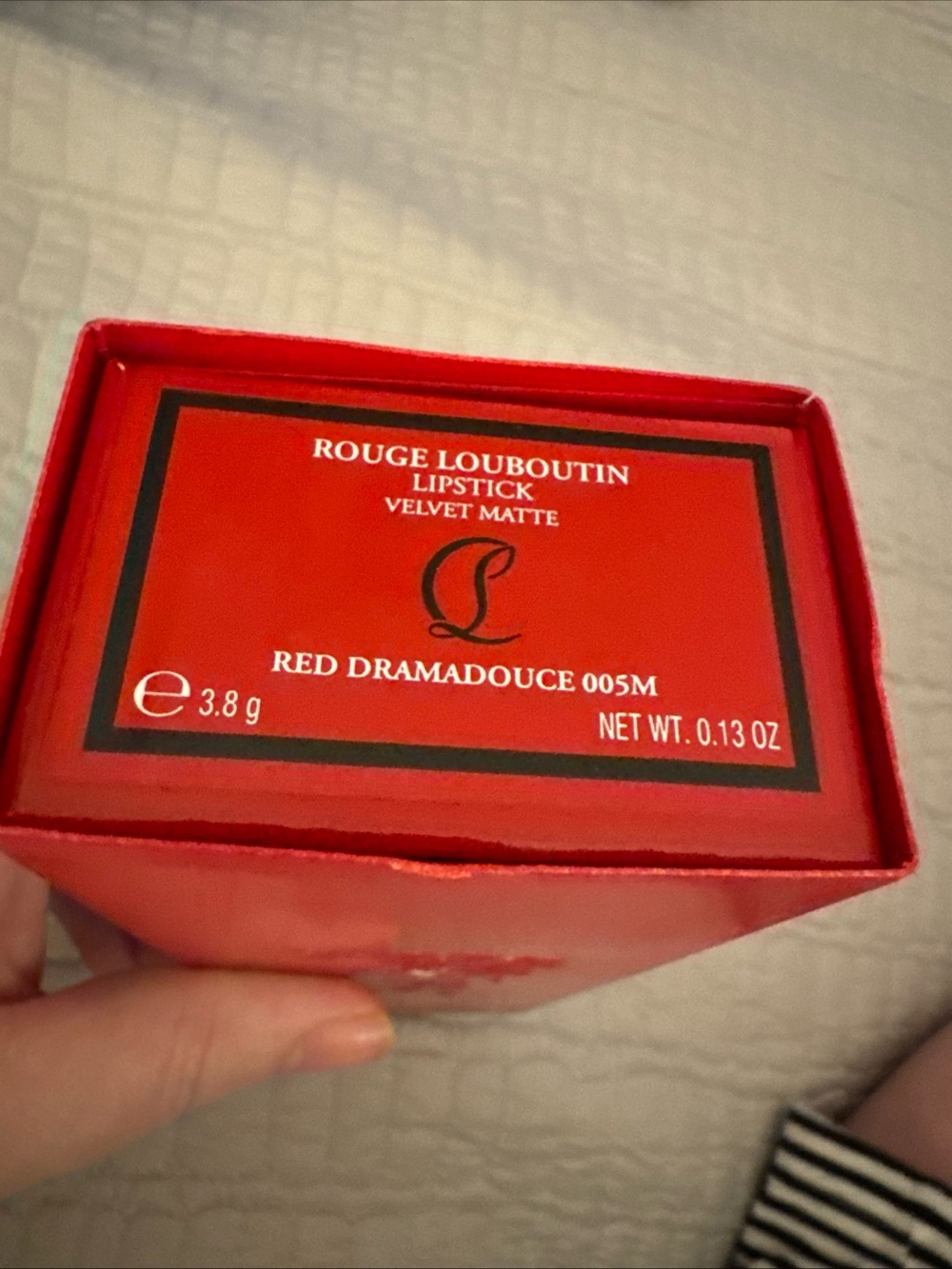 Christian Louboutin Velvet Matte Lip Colour Lipstick - Red Dramadouce 005M NIB - Picture 4 of 5